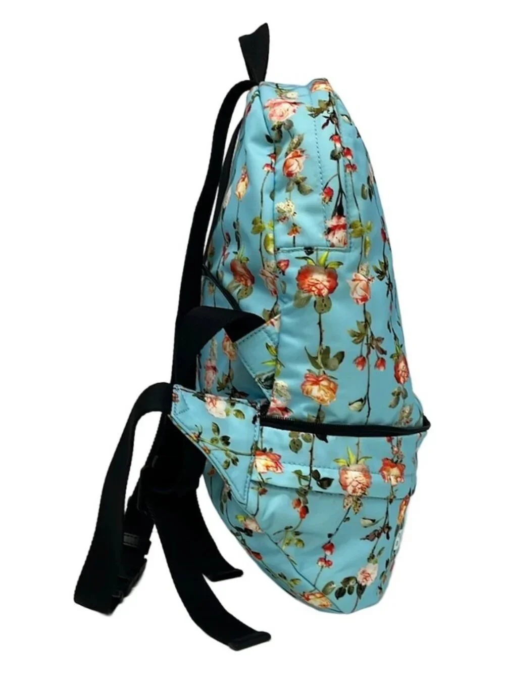 BURBERRY LONDON ENGLAND Light Blue Dark Green Multi Nylon Backpack